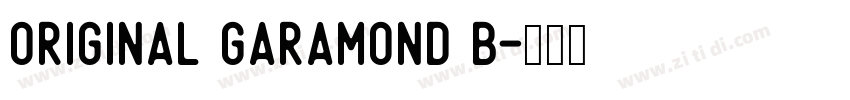 Original Garamond B字体转换